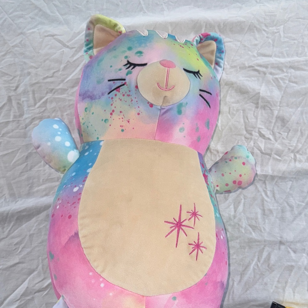 Squishmallows Multicolor Cat Plush Erika 18”